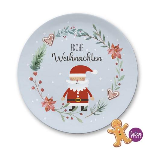 Adventsteller, Weihnachtsteller, Nikolausteller personalisiert | Teller mit Namen personalisiert, BPA frei und hergestellt in Deutschland | Artikelnummer: 3787-5880-3511 -7
