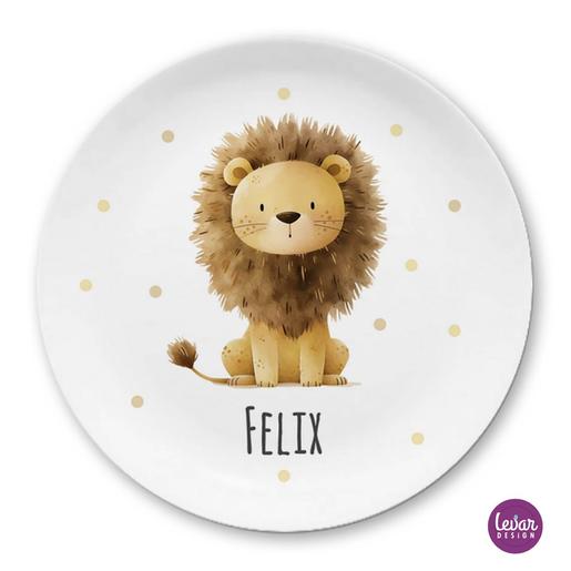 Kindergeschirr Kinderteller, Safari | Kinderteller mit Namen aus Melamin BPA frei | Artikelnummer: 55199121 -3