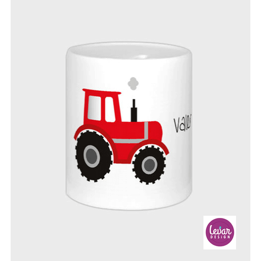 Spardose Traktor | Personalisierbare Spardose aus Keramik | Artikelnummer: 1806-8510-5711 -4