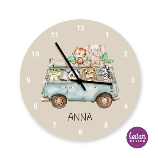 Wanduhr für Kinder Safaritiere | Kinderzimmeruhr mit leisem Laufwerk | Artikelnummer: 125553059 -1