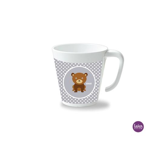 Kinderbecher mit Henkel, Löwe  | Henkelbecher groß, 325 ml,  Ø 9,7 cm, Höhe 10 cm | Artikelnummer: henkbechloedo2 -1