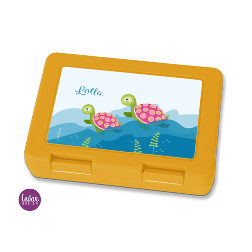 Brotdose für Mädchen und Jungen | Schildkröte | Personalisierte Geschenke für Kinder | Tolle Brotdose mit Namen personalisiert | Artikelnummer: 133820871 -2