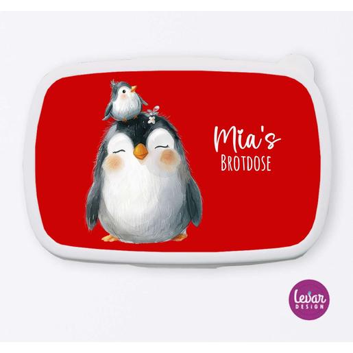 Brotdose für Kinder Pinguin | Tolle Brotdose mit Namen personalisiert | Artikelnummer: 107138432 -7