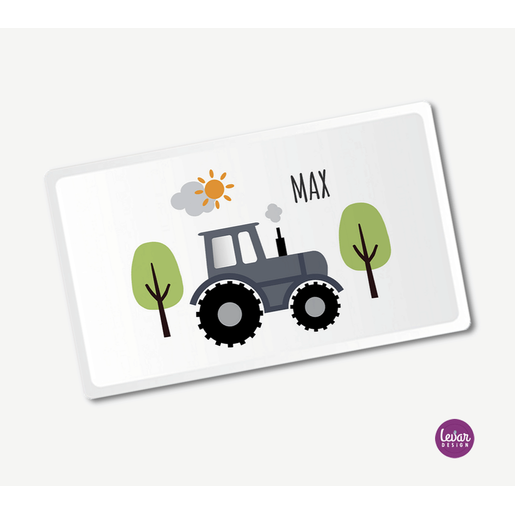 Frühstücksbrettchen Traktor | Kindergeschirr aus Melamin BPA frei | Artikelnummer: 33081777 5