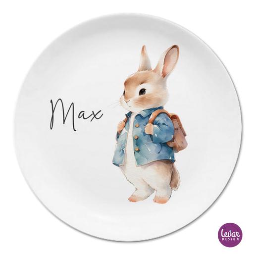 Osterteller Hase Kinderteller | Großer Teller aus Melamin  | Artikelnummer: kiteba18 -6 Kopie