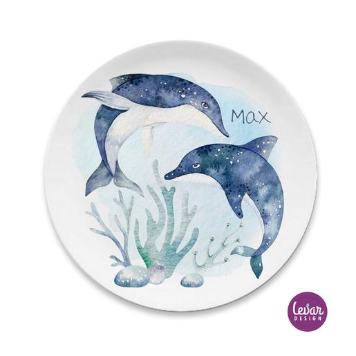 Melaminteller mit Name Krebs | Kinderteller mit Namen BPA frei | Artikelnummer: 41336318 -1