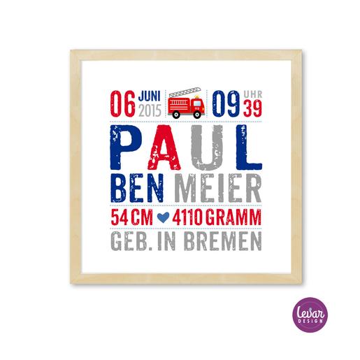 Geburtsanzeige, Poster - Krone  | Personalisierbares Poster zur Geburt & Taufe | Artikelnummer: gedruckkrone -7