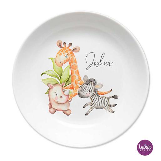 Melaminteller Schale Zebra | Kinderteller mit Namen BPA frei | Artikelnummer: 2226-1402-7855 -3