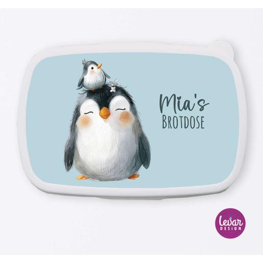 Brotdose für Kinder Pinguin | Tolle Brotdose mit Namen personalisiert | Artikelnummer: 107138432 -1