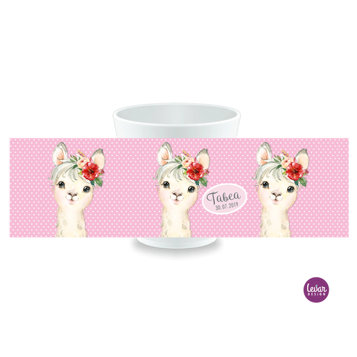 Kinderbecher, Lama, Alpaka | Becher für Kinder aus Melamin BPA frei | Artikelnummer: 6547-6388-5115 -1