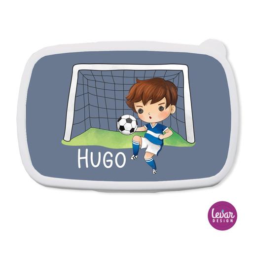 Brotdose für Mädchen und Jungen | Fussball  | Tolle Brotdose mit Namen personalisiert | Artikelnummer: 1604-1534-1464 -4