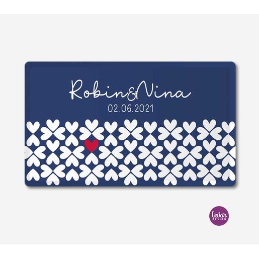 Personalisiertes Frühstücksbrettchen -  Hochzeitsgeschenk | Zauberhafter Melaminbrettchen mit Namen, BPA frei | Artikelnummer: 113564551 200