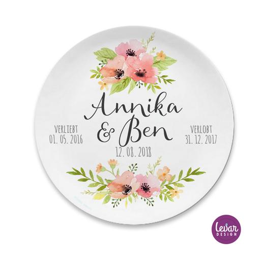 Teller Hochzeitsteller personalisiert - Annika & Ben |  | Artikelnummer: 46950338 Kopie Kopie