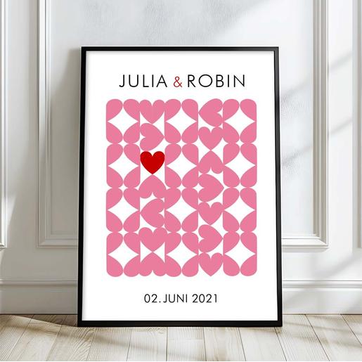 Bauhaus Stil  |  Personalisierte Wohnposter | Aquarell Fineartkunstdruck mit Namen personalisiert | Artikelnummer: 5655-0067-33434 59