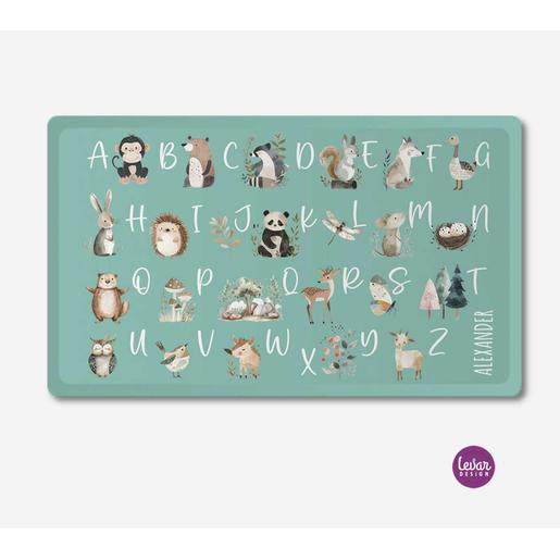 ABC Frühstücksbrettchen für Kinder | Personalisiertes Brettchen mit Namen, BPA frei | Artikelnummer: 125199503 -2