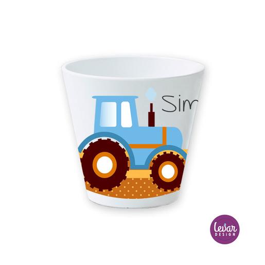 Kindergeschirr Traktor Bauernhof | Becher aus Melamin und BPA frei  | Artikelnummer: 5101-6576-6436 -8