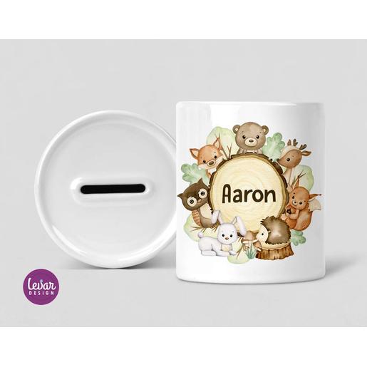 Spardose Waldtiere | Tolle Spardose mit Wunschnamen | Artikelnummer: 0112236 -2