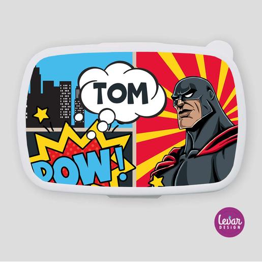 Brotdose Hero für Kinder  | Tolle Brotdose mit Namen personalisiert | Artikelnummer: 2127-2382-4347 -1