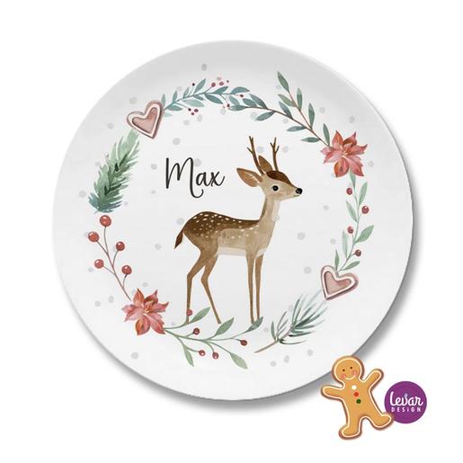 Adventsteller, Weihnachtsteller, Nikolausteller personalisiert | Teller mit Namen personalisiert, BPA frei und hergestellt in Deutschland | Artikelnummer: 3787-5880-3511 -12