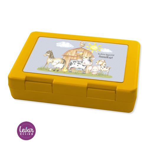 Brotdose, Lunchbox Bauernhof | Tolle Brotdose mit Namen personalisiert | Artikelnummer: 107138431 -2