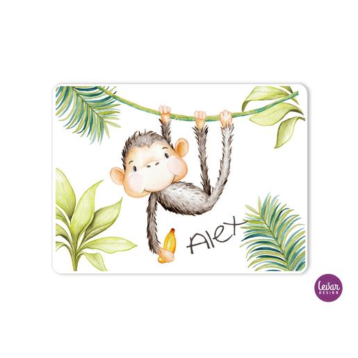 Tischset, Platzdeckchen, Dschungeltiere | Abwischbares Tischset mit Namen personalisiert | Artikelnummer: 3084-0630-5883 -2