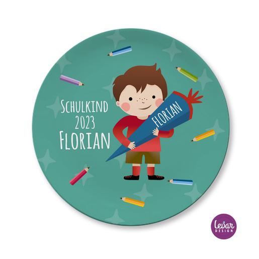 Kinderteller Schulkind | Großer Teller aus Melamin  | Artikelnummer: 2255233 -2