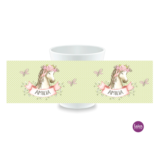 Trinkbecher, Pferd | Kindergeschirr aus Melamin BPA frei | Artikelnummer: 6364-8183-5127 -1