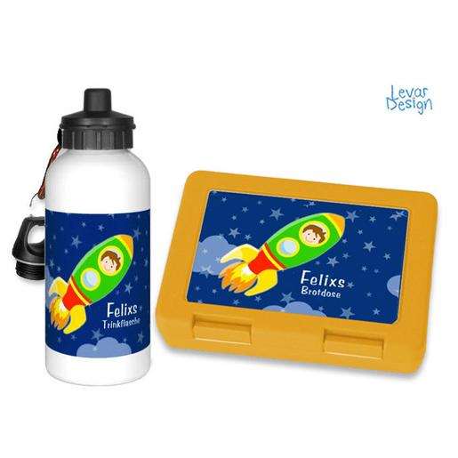 Set Brotdose und Trinkflasche Rakete |  | Artikelnummer: 114929246 -2