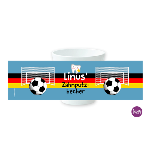 Zahnputzbecher Fußball  | Melaminbecher für Kinder BPA frei | Artikelnummer: 126892443 -4