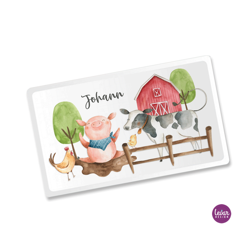 Frühstücksbrettchen Auf dem Bauernhof | Kindergeschirr aus Melamin BPA frei | Artikelnummer: 110564552 Kopie