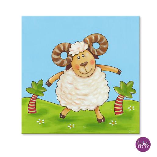 Kinderzimmerbild Widder Fineart-Leinwanddruck  | 30x30x2 cm | Artikelnummer: 30761149 -1