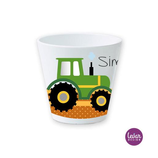 Kindergeschirr Traktor Bauernhof | Becher aus Melamin und BPA frei  | Artikelnummer: 5101-6576-6436 -7