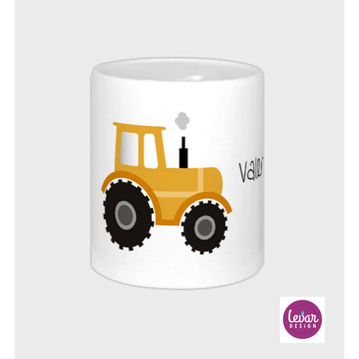 Spardose Traktor | Personalisierbare Spardose aus Keramik | Artikelnummer: 1806-8510-5711 -2