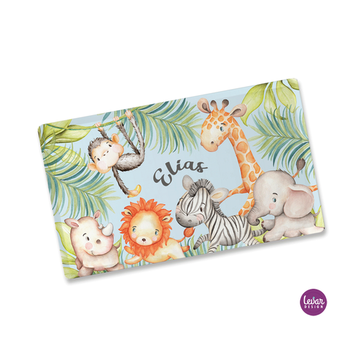 Frühstücksbrettchen Dschungeltiere | Kindergeschirr aus Melamin BPA frei | Artikelnummer: 57074135 -3