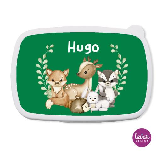 Brotdose für Kinder Waldtiere | Tolle Brotdose mit Namen personalisiert | Artikelnummer: 3618-8724-4031 -1