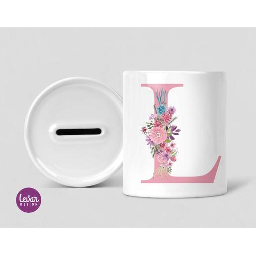 Spardose Buchstabe mit Namen personalisiert | Keramikspardose für Kinder | Artikelnummer: 5552-6382-1887