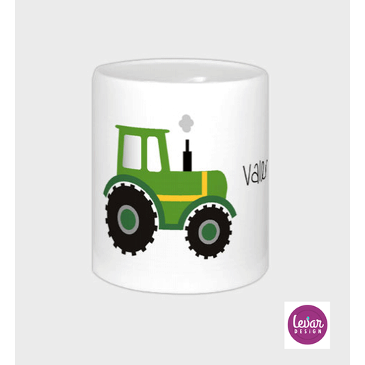 Spardose Traktor | Personalisierbare Spardose aus Keramik | Artikelnummer: 1806-8510-5711 -1
