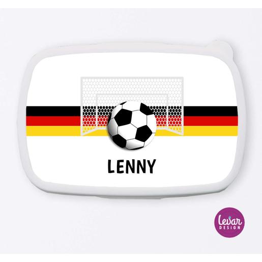 Brotdose mit Namen - Fußball | Tolle Brotdose mit Namen personalisiert | Artikelnummer: 7743-2524-0582 -2