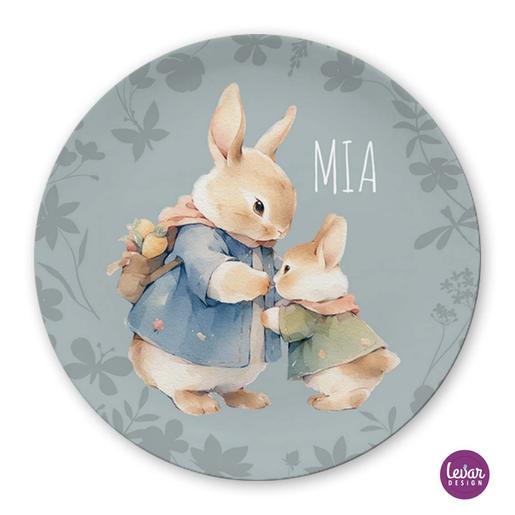 Hasen Osterteller für Kinder | Teller aus Melamin und BPA frei  | Artikelnummer: 4334-4568-2368 -4