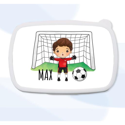 Brotdose für Mädchen und Jungen | Fussball  | Tolle Brotdose mit Namen personalisiert | Artikelnummer: 1604-1534-1464 -1