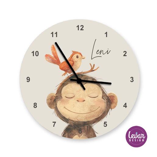 Kinderzimmer Uhr Affe Zootiere | Leise tickende Wanduhr für Kinder | Artikelnummer: 125565791 -6