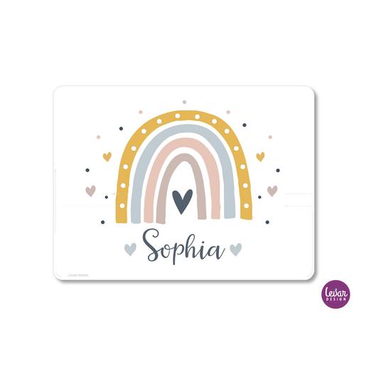 Tischset, Platzdeckchen, Regenbogen | Abwischbares Tischset mit Namen personalisiert | Artikelnummer: 3217-0184-6815 Kopie Kopie Kopie Kopie