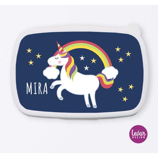 Brotdose Einhorn personalisiert für Kinder, Kindergarten, Schule & Sport | Tolle Brotdose mit Namen personalisiert | Artikelnummer: 0723-2181-4863 -5