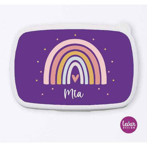 Tolle Brotdose für Mädchen und Jungen | Regenbogen | Personalisierte Geschenkidee für Kinder | Tolle Brotdose mit Namen personalisiert | Artikelnummer: 1708-8314-1221 -2 Kopie