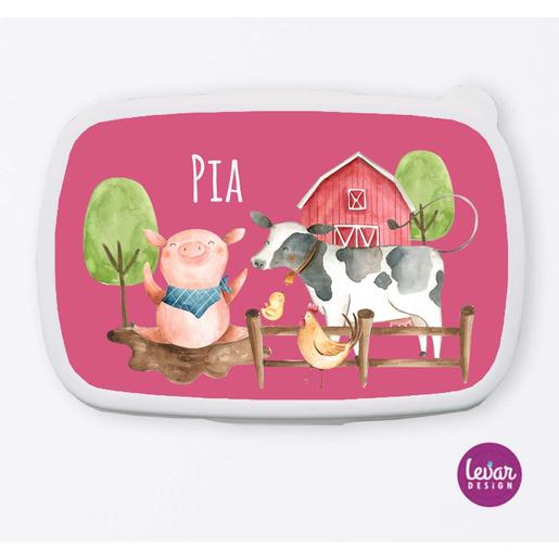 Brotdose Bauernhof personalisiert  | Tolle Brotdose mit Namen  | Artikelnummer: 4160-0802-3108 -3