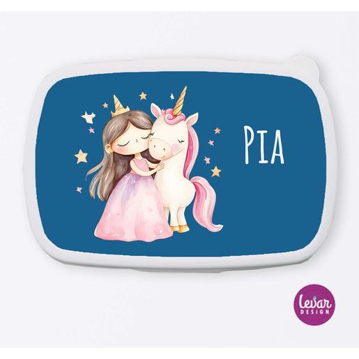 Brotdose für Kinder Prinzessin Einhorn | Tolle Brotdose mit Namen personalisiert | Artikelnummer: 13820872 -1