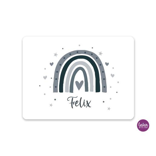 Tischset, Platzdeckchen, Regenbogen | Abwischbares Tischset mit Namen personalisiert | Artikelnummer: 3217-0184-6815 Kopie Kopie Kopie