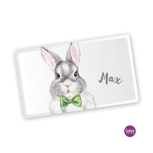 Frühstücksbrettchen Hase | Frühstücksbrettchen Hase mit Namen | Artikelnummer: 120664551 -3