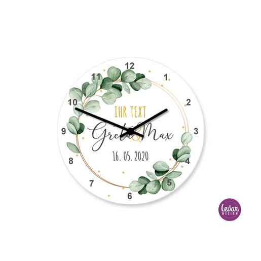 Geschenk Hochzeit Wanduhr  | Personalisierte Wanduhr | Artikelnummer: kiwa2ha18 -1