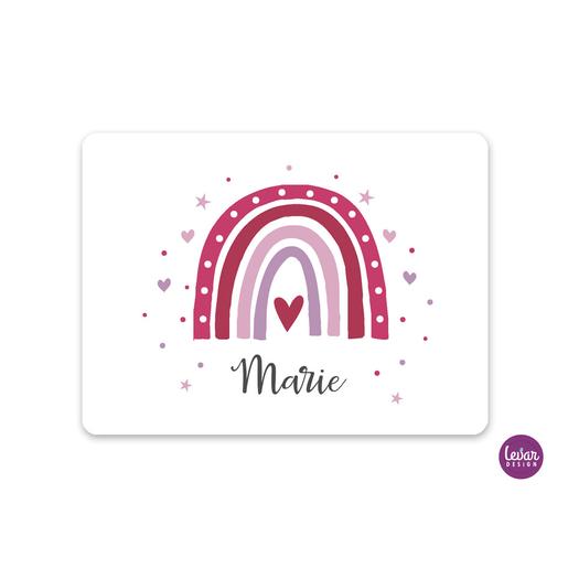 Tischset, Platzdeckchen, Regenbogen | Abwischbares Tischset mit Namen personalisiert | Artikelnummer: 3217-0184-6815 Kopie Kopie